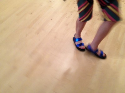 News: Cindy Sherman Wears Metallic Blue Sandals